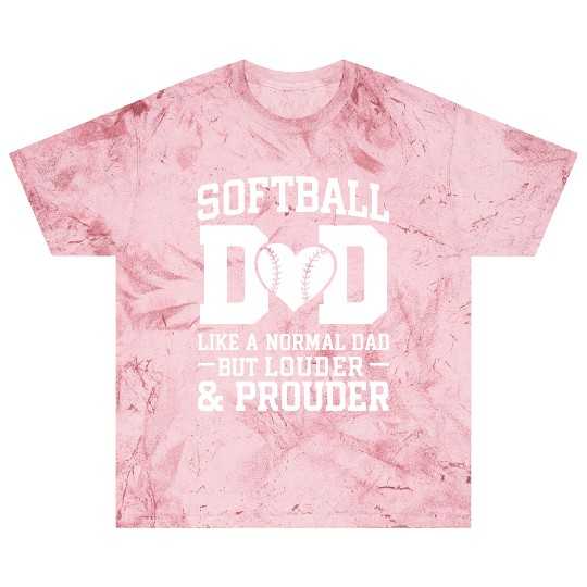 Louder Softball Dad Funny Daddy Father's Day Blast T Shirts