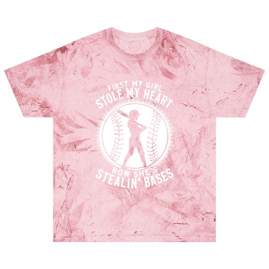 Stole Heart Softball Dad Funny Daddy Father's Day Blast T Shirts