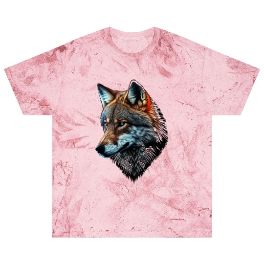 Wolf Portrait Animal Print Blast T Shirts