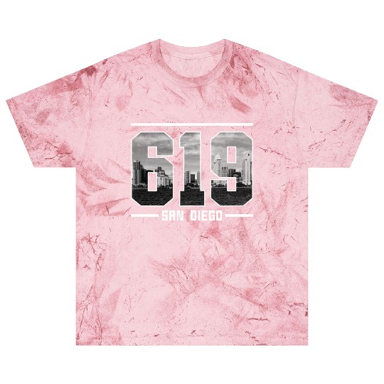 Vintage San Diego 619 Area Code California Skyline Blast T Shirts