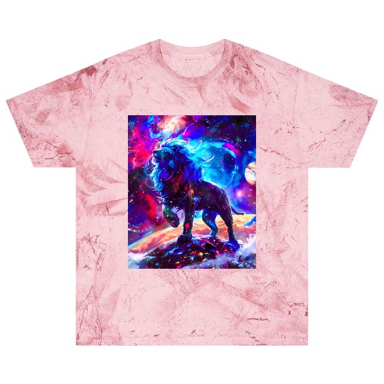 Galaxy Lion Blue Blast T Shirts