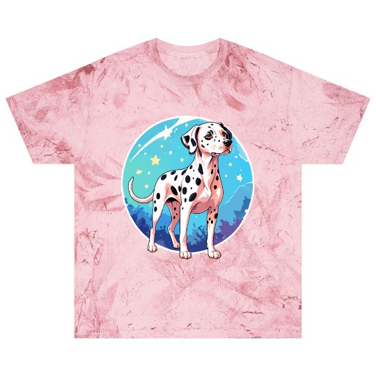 Dalmatian Dog Watercolor Blast T Shirts