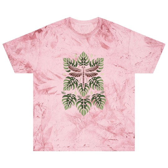 Dragon Fly on Monstera Blast T Shirts