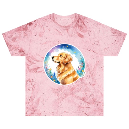 Golden Retriever Watercolor Blast T Shirts