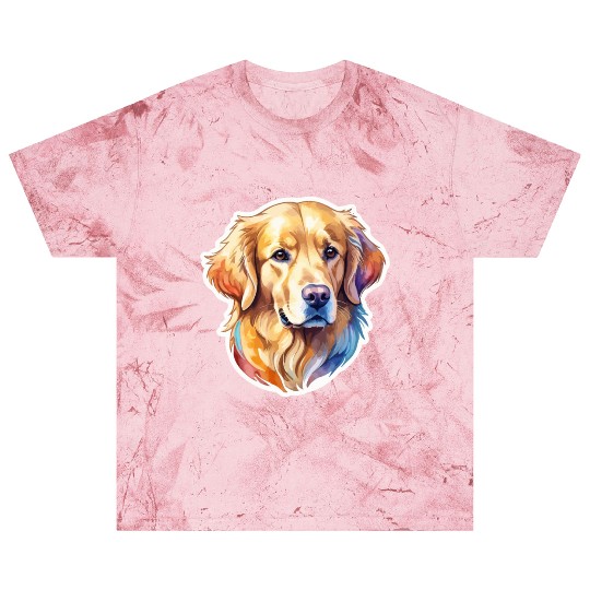 Golden Retriever Watercolor Blast T Shirts