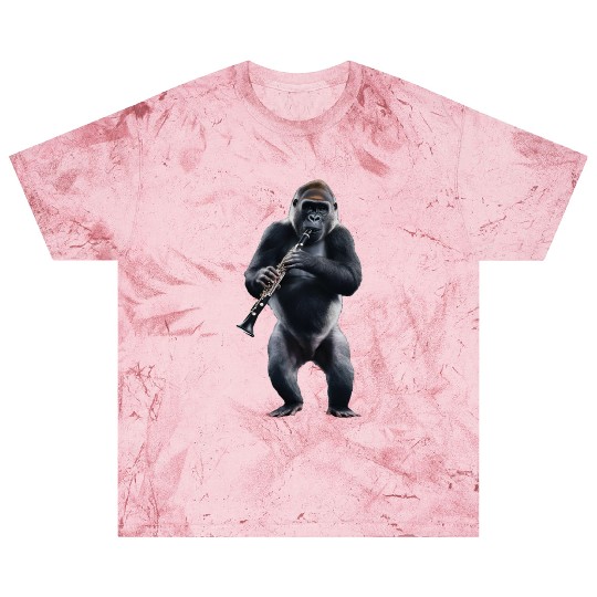 Gorilla Playing Clarinet Realistic Blast T Shirts