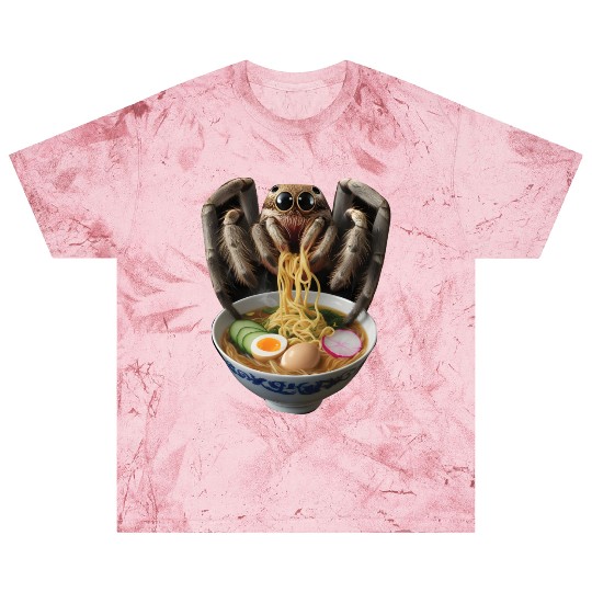 Spider Eating Ramen Realistic Blast T Shirts
