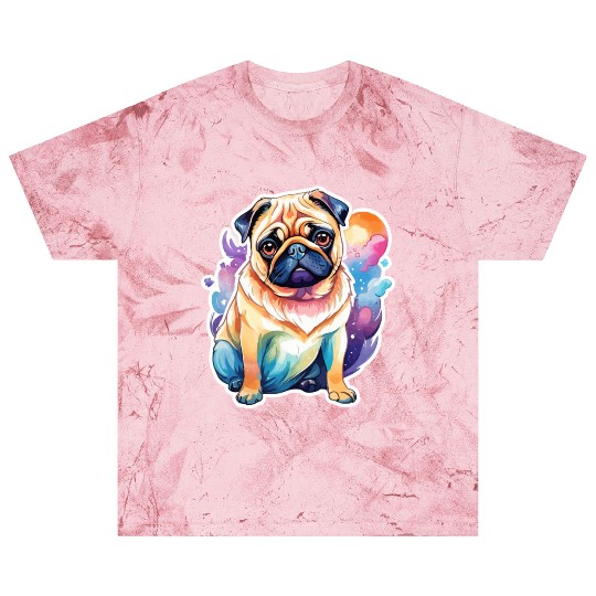Pug Watercolor Blast T Shirts