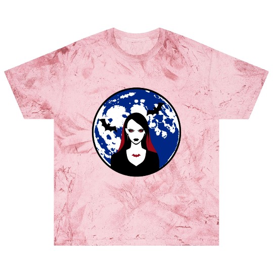 Scary Vampire Lady Halloween Blast T Shirts girls women