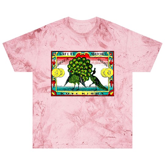 Japanese Safety Matches Matchbox Art Peacocks Blast T Shirts