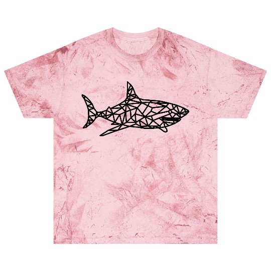 Jaws of Style: Geometric Shark Fashion Blast T Shirts