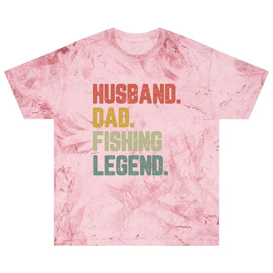 Husband Dad Fishing Legend Funny Father Blast T Shirts
