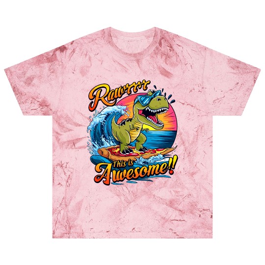 Surfing Dinosaur Blast T Shirts