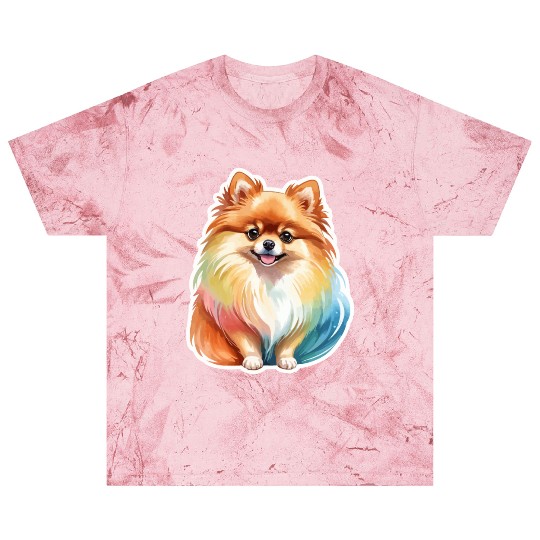 Pomeranian Watercolor Blast T Shirts