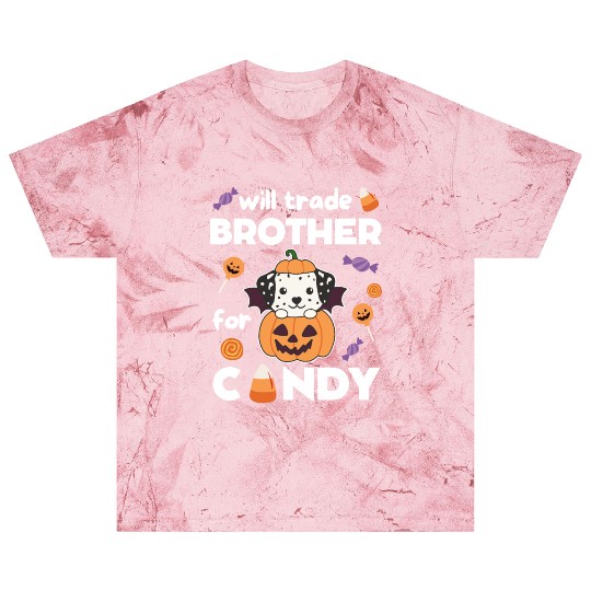 Dalmatian Halloween Swaps Brother For Sweets Blast T Shirts