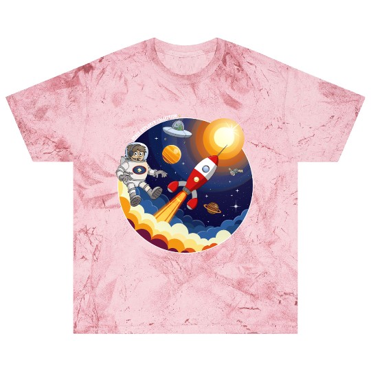 rocket, astronaut, UFO, and satellite in space Blast T Shirts