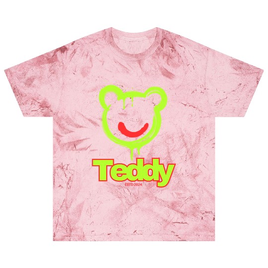 Neon Drip Teddy Bear Illustration Blast T Shirts