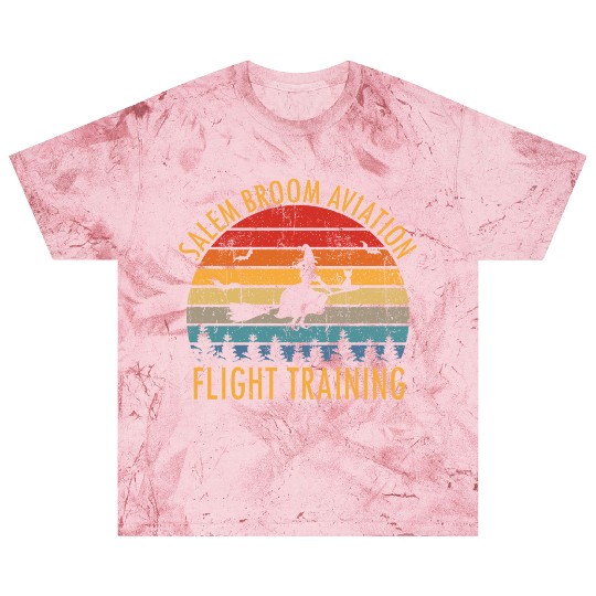 Womens Salem Broom Aviation Flight Halloween Blast T Shirts