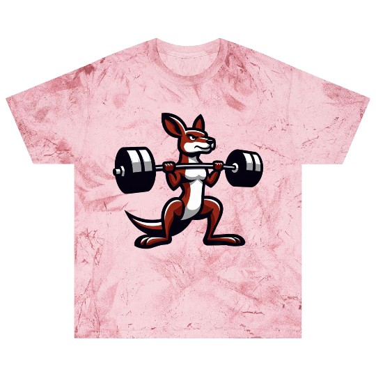Kangaroo Barbell Dumbbell Gym Fitness Workout Blast T Shirts