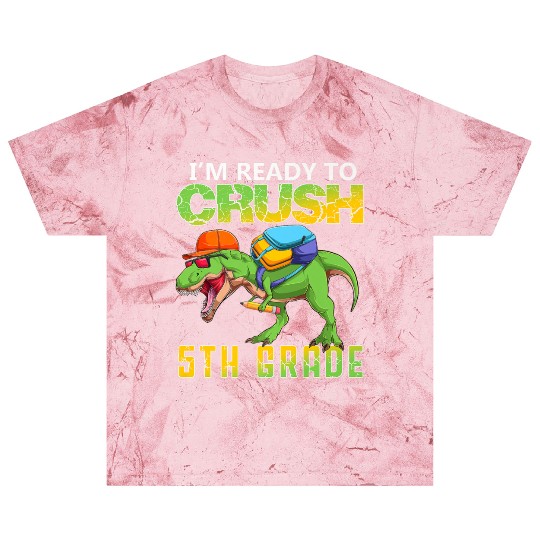 Ready To Crush 5th Grade T Rex Dinosaur Back To Sc Blast T Shirts