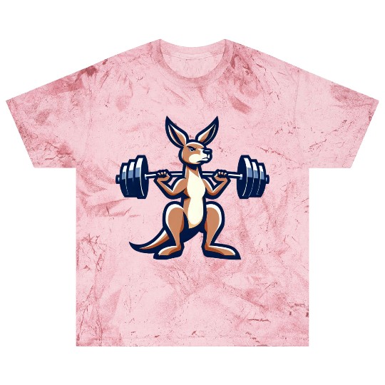 Kangaroo Barbell Weight Gym Fitness Workout Blast T Shirts