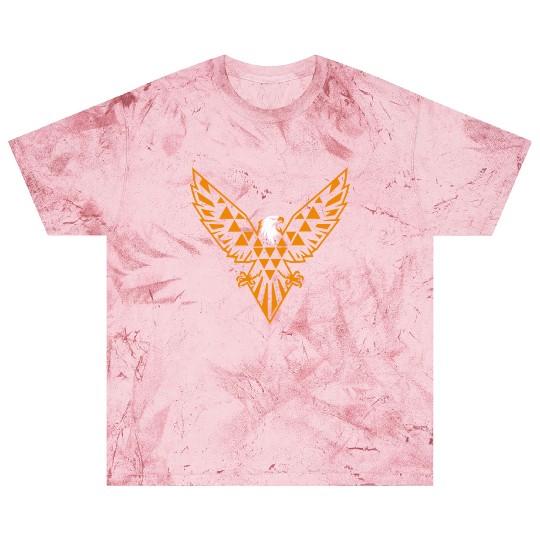 Triangle Eagle with Bold Geometric Pattern Blast T Shirts