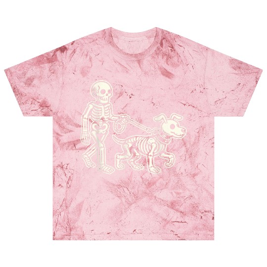 Skeleton Leads Dog Funny Skull Pet For Halloween C Blast T Shirts