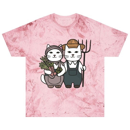 Farmer Cat Feline Couple Blast T Shirts