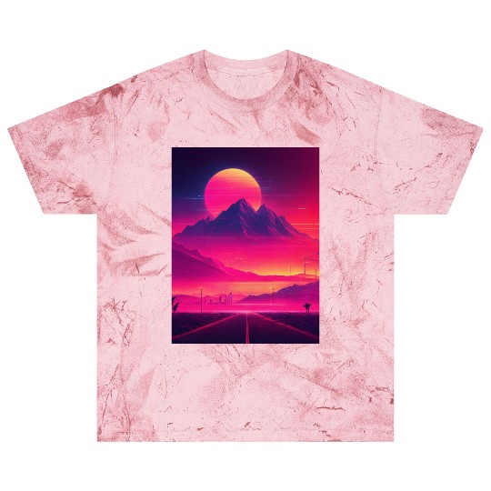 Neon Horizon: A Synthwave Journey Blast T Shirts