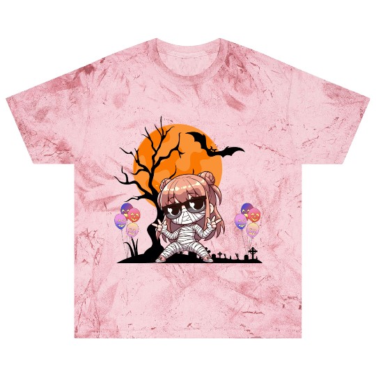 Chibi Mummy Illustration for Halloween Blast T Shirts