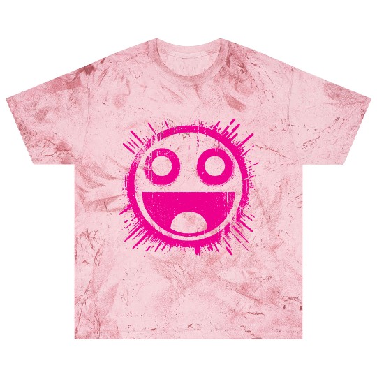 Pink Joyful Face Blast T Shirts