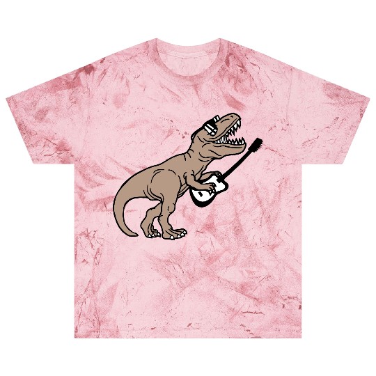 T. Rex Dino DJ Dinosaur Party Animal Plays Guitar Blast T Shirts
