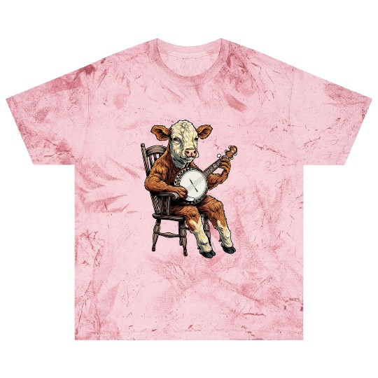 Hereford Cattle Farmer Bluegrass Banjo Player Blast T Shirts