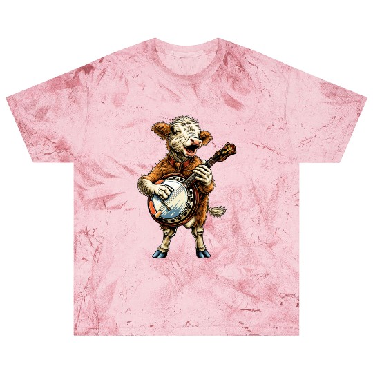 Hereford Cattle Farmer Bluegrass Banjo Player Blast T Shirts