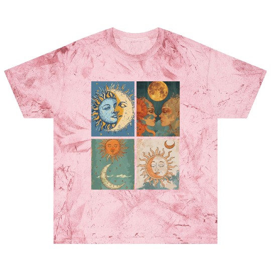 Moon and Sun Tarot Card Designed Look Blast T Shirts