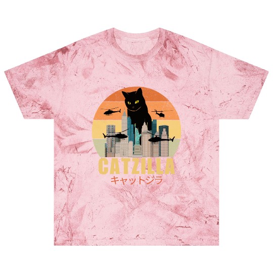 Retro Vintage Catzilla Japanese Cute Cat Lover Blast T Shirts