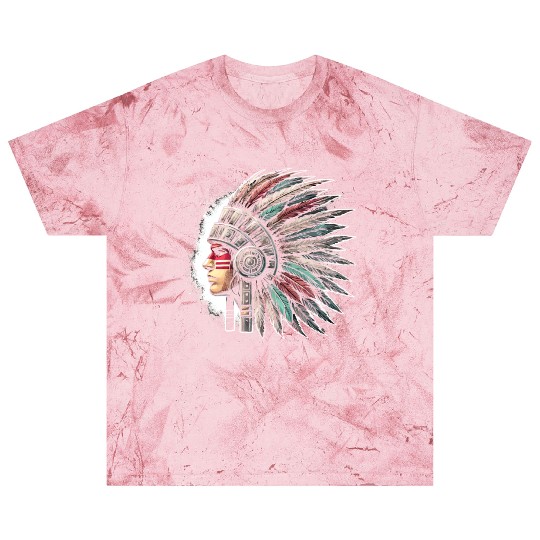 Aztec Warrior Mask with Tribal Art and Ancient Blast T Shirts