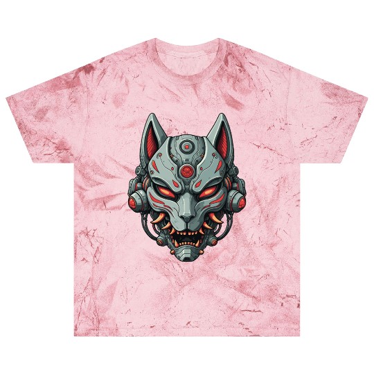 Kitsune Cyberpunk Mask: Mecha Robot Warrior Blast T Shirts