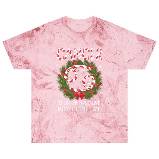 Cancer Zodiac Christmas: Nice List Blast T Shirts