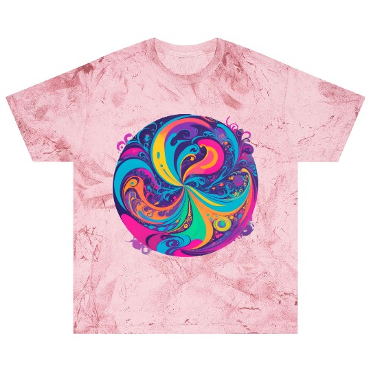 Color Swirl of Psychedelic Motion and Energy Blast T Shirts
