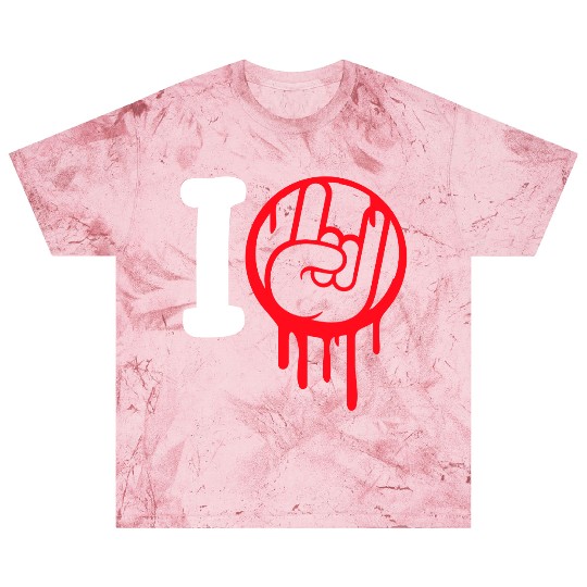 I Love Heavy Metal Hard Rock Music Graffiti Heart Blast T Shirts