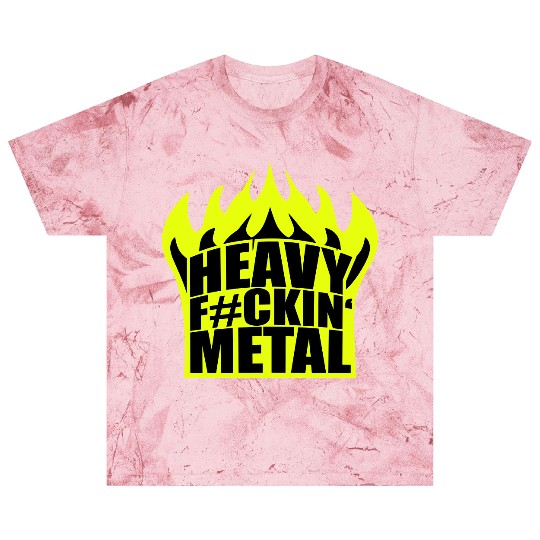 Heavy F#ckin' Metal Hard Rock Fun Music Text Quote Blast T Shirts
