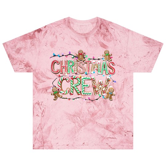 Gingerbread and Candy Christmas Crew with Lights Blast T Shirts