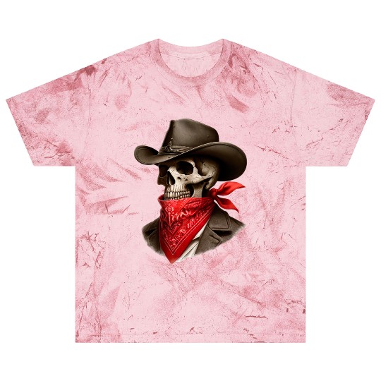 Cowboy Skeleton Skull Bandit Blast T Shirts