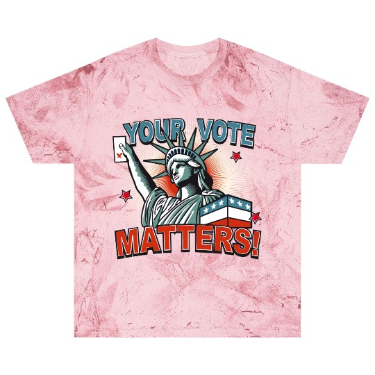 Statue of Liberty & voting card -Your Vote Matters Blast T Shirts
