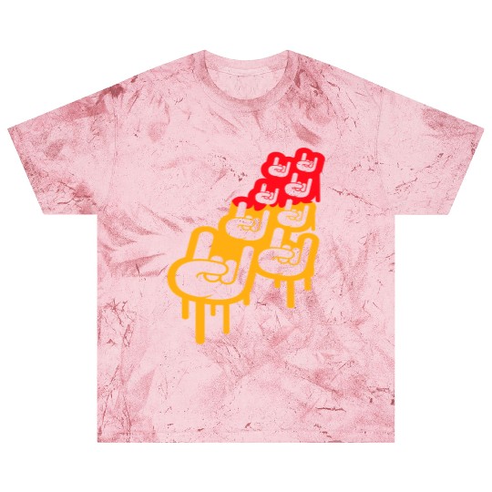 Heavy metal graffiti drop horn finger hand gesture Blast T Shirts