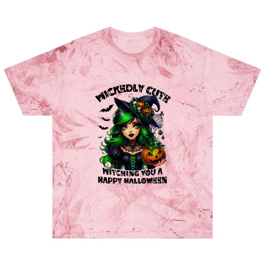Halloween Wicked Cute Green Witch Blast T Shirts