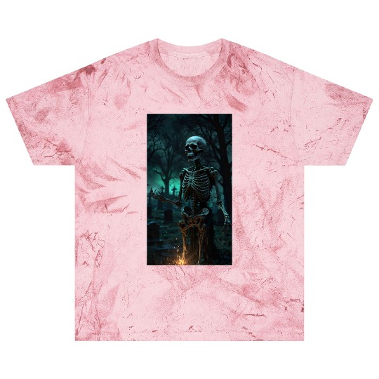 Rising Skeleton in the Graveyard Blast T Shirts