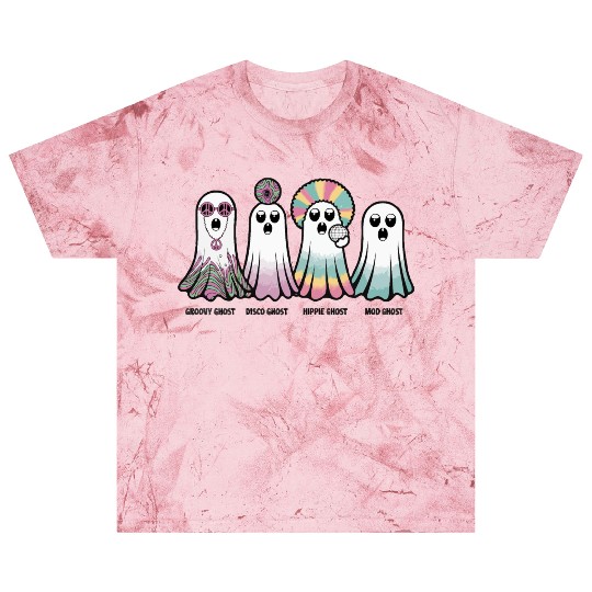 Psychedelic Retro Ghosts Groovy, Disco, Hippie Blast T Shirts