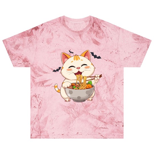 cat ramen Halloween anime kawaii neko eating noodl Blast T Shirts